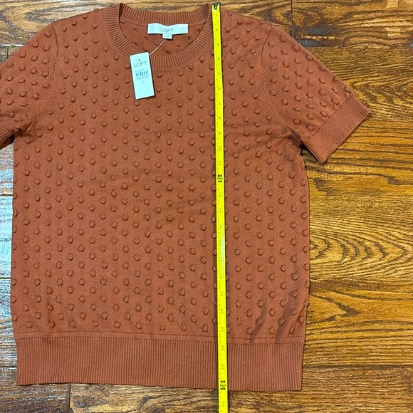 LOFT Bobble Sweater Tee Style #555538 Size: S  Color: Rust - Picture 8 of 8